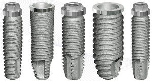 dental implants of various sizes